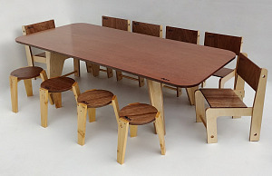 Trestle Table Hebe Natural Childrens Furniture NZ Kai Literacy Table Early Childhood Education