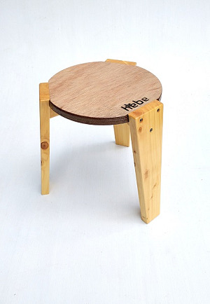 Stackable Stool Hebe Natural Childrens Furniture Wooden Seat NZ WEB
